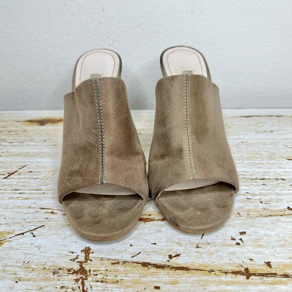 Zara Basic Collection Beige Vegan Clear Heeled Mules 7.5 - Picture 3 of 13